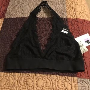 NWT Pink Victoria’s Secret Black Lace Bra AA -B